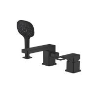 Смеситель для ванны на борт, 3 отверстия VALFEX Arcadia Black (4)