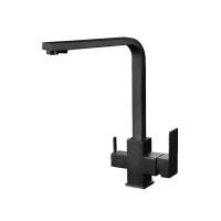 Смеситель для кухни с подключением фильтра, нерж. сталь VALFEX Antares Steel Black (10)